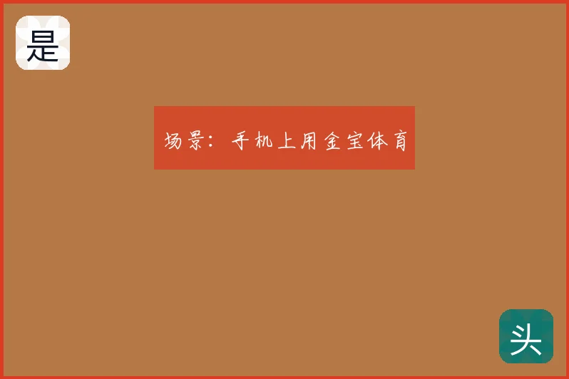 场景:手机上用金宝体育